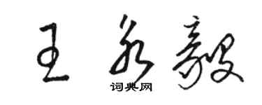 駱恆光王永毅草書個性簽名怎么寫