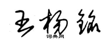 朱錫榮王楊銘草書個性簽名怎么寫