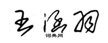 朱錫榮王涵羽草書個性簽名怎么寫