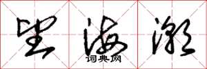 朱錫榮望海潮草書怎么寫