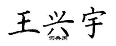 丁謙王興宇楷書個性簽名怎么寫