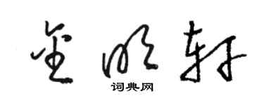 駱恆光金明軒草書個性簽名怎么寫