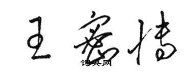 駱恆光王密博草書個性簽名怎么寫