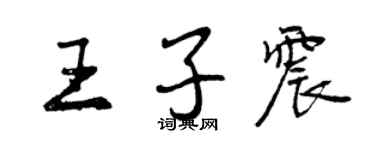 曾慶福王子震行書個性簽名怎么寫