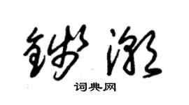 朱錫榮錢潮草書個性簽名怎么寫