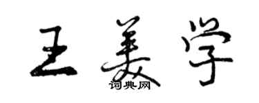 曾慶福王美學行書個性簽名怎么寫