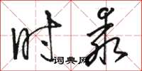 駱恆光時乖草書怎么寫