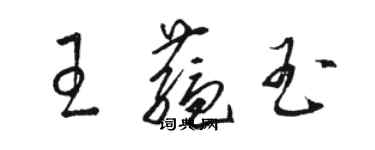 駱恆光王蘊玉草書個性簽名怎么寫