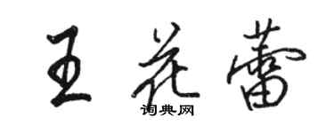 駱恆光王花蕾行書個性簽名怎么寫