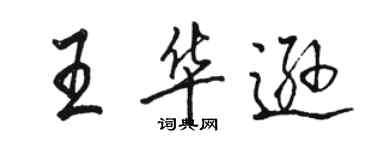 駱恆光王華遜行書個性簽名怎么寫