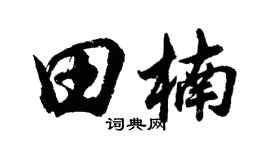 胡問遂田楠行書個性簽名怎么寫