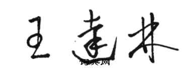 駱恆光王達林草書個性簽名怎么寫