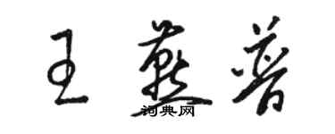 駱恆光王燕普草書個性簽名怎么寫