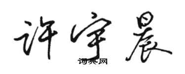 駱恆光許宇晨行書個性簽名怎么寫