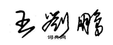 朱錫榮王劉鵬草書個性簽名怎么寫