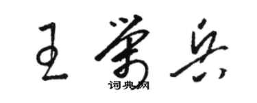 駱恆光王榮兵草書個性簽名怎么寫