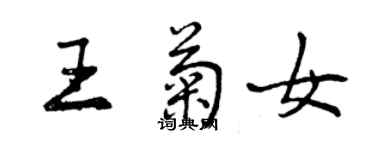 曾慶福王菊女行書個性簽名怎么寫