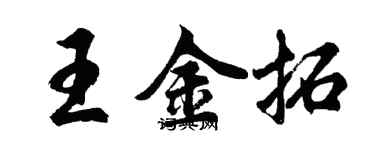 胡問遂王金拓行書個性簽名怎么寫