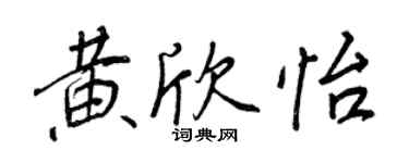 王正良黃欣怡行書個性簽名怎么寫