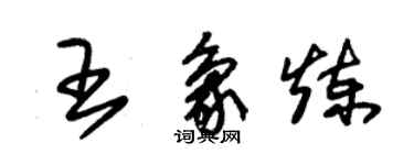 朱錫榮王象煉草書個性簽名怎么寫