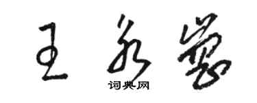 駱恆光王永崗草書個性簽名怎么寫