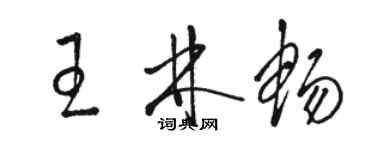 駱恆光王林暢草書個性簽名怎么寫