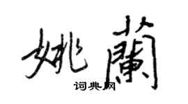 王正良姚蘭行書個性簽名怎么寫