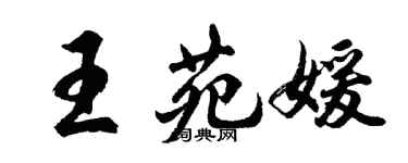 胡問遂王苑媛行書個性簽名怎么寫