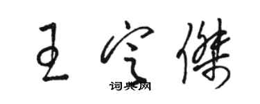 駱恆光王定傑草書個性簽名怎么寫