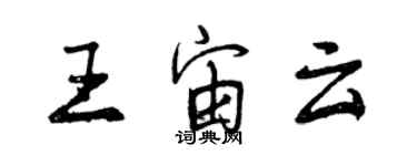 曾慶福王宙雲行書個性簽名怎么寫