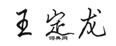 駱恆光王定龍行書個性簽名怎么寫