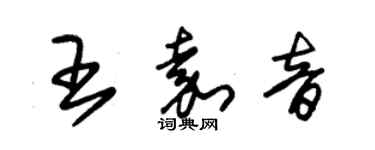 朱錫榮王嘉音草書個性簽名怎么寫