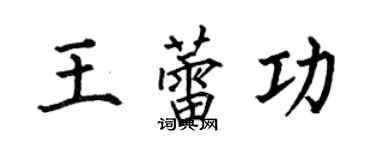 何伯昌王蕾功楷書個性簽名怎么寫