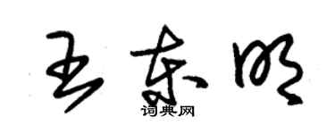 朱錫榮王東明草書個性簽名怎么寫