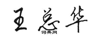 駱恆光王總華行書個性簽名怎么寫