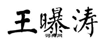 翁闓運王曝濤楷書個性簽名怎么寫