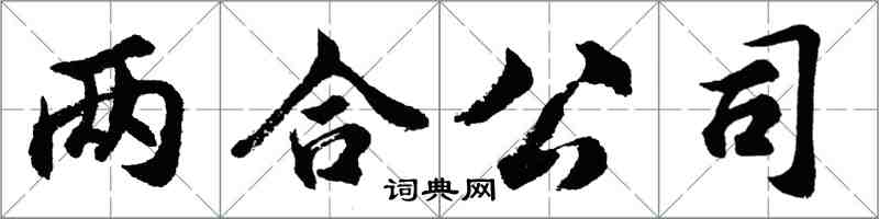 胡問遂兩合公司行書怎么寫