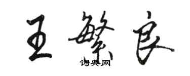 駱恆光王繁良行書個性簽名怎么寫