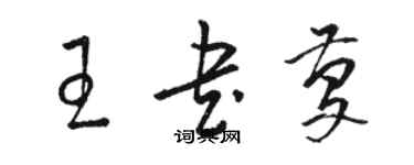 駱恆光王書慶草書個性簽名怎么寫