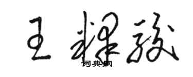 駱恆光王釋駿草書個性簽名怎么寫