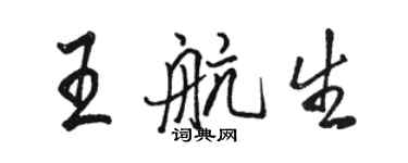 駱恆光王航生行書個性簽名怎么寫