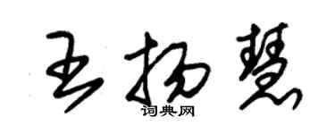 朱錫榮王揚慧草書個性簽名怎么寫
