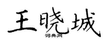 丁謙王曉城楷書個性簽名怎么寫