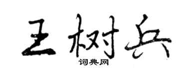 曾慶福王樹兵行書個性簽名怎么寫