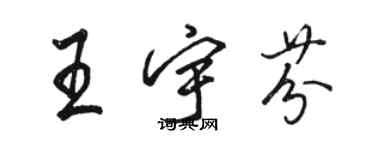 駱恆光王宇芬行書個性簽名怎么寫