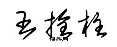 朱錫榮王拴柱草書個性簽名怎么寫