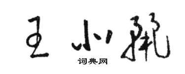 駱恆光王北麗草書個性簽名怎么寫