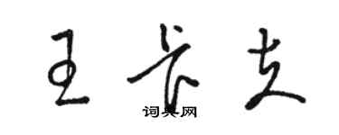 駱恆光王卡夫草書個性簽名怎么寫