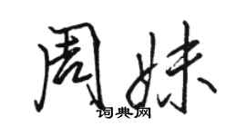 駱恆光周妹行書個性簽名怎么寫