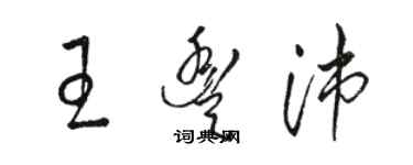 駱恆光王豐沛草書個性簽名怎么寫